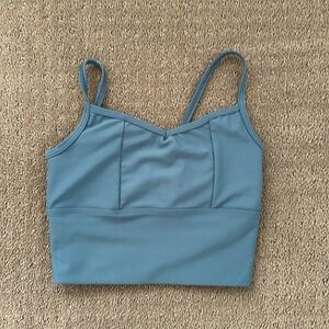 JoJax Dancewear top slate blue size: petite adult